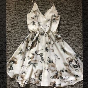 A cool tone floral dress 🌻.